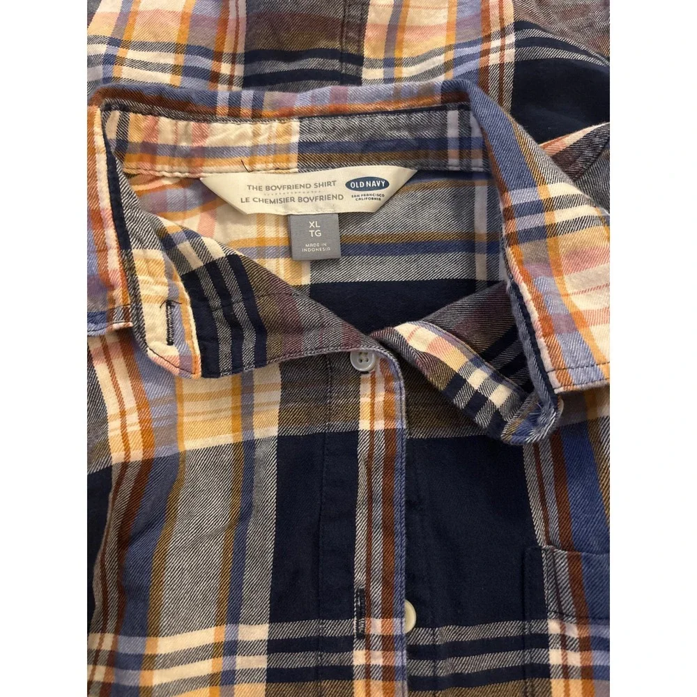Old‎ Navy XL boyfriend shirt long sleeve button up plaid